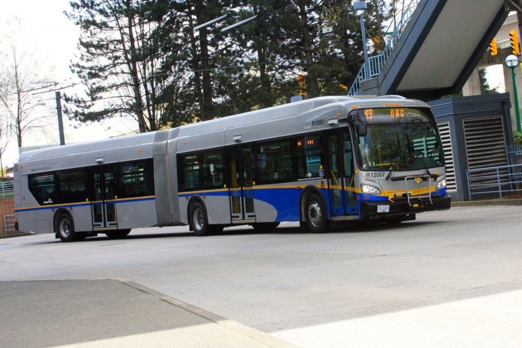 12007 makes the loop around Metrotown Station