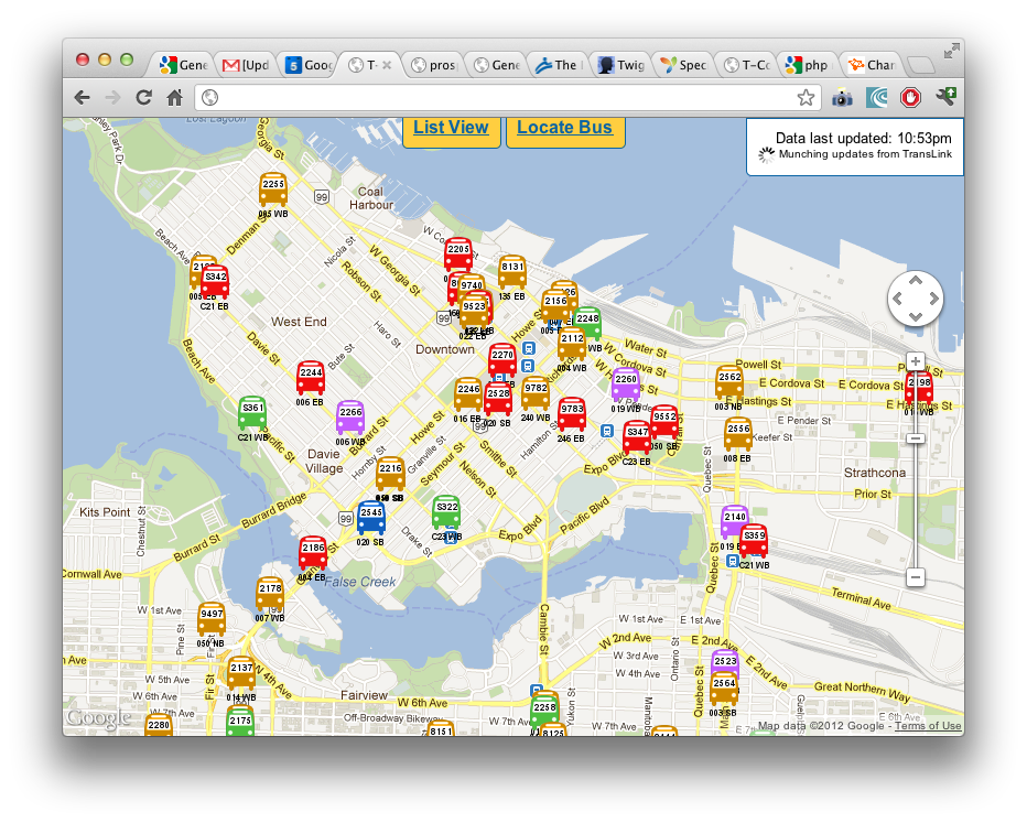 Side Project 1: Real Time Bus Map in Vancouver