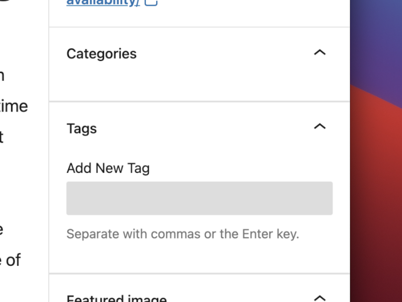 Fixing missing categories and tags in WordPress’ block editor